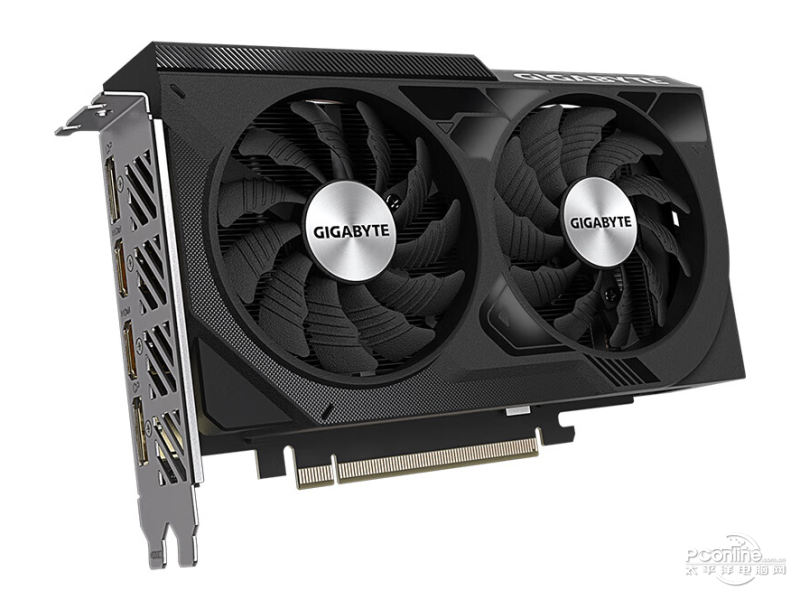 技嘉GeForce RTX 4060 WINDFORCE OC 8G45度正面