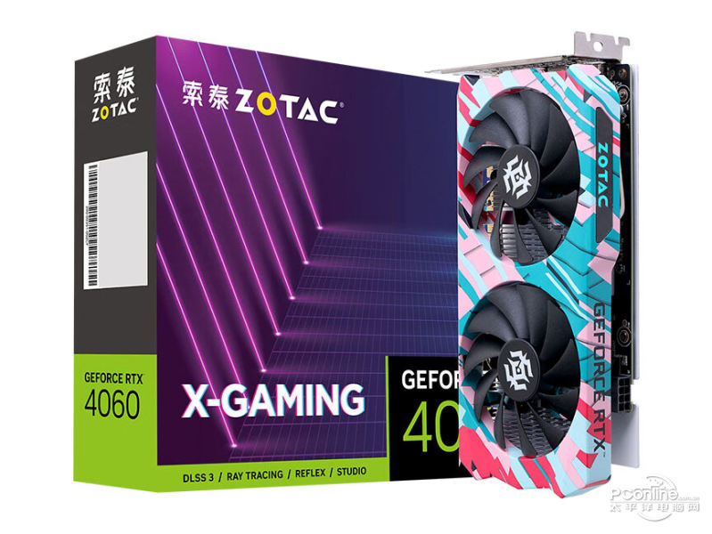 索泰GeForce RTX 4060-8GB X-GAMING OC TWIN配盒图