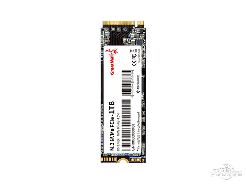 长城P400翼龙 1TB M.2 SSD 正面