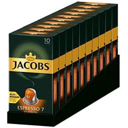 JACOBS Espresso Classic 7 胶囊咖啡 适用于Nespresso胶囊式咖啡机*(10 x 10 包)