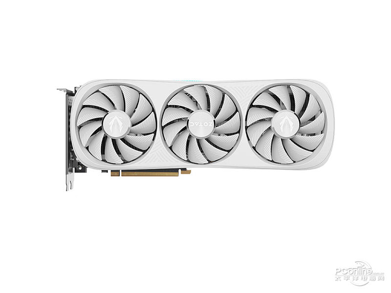 索泰GeForce RTX 4070Ti TRINITY OC 月白 正面