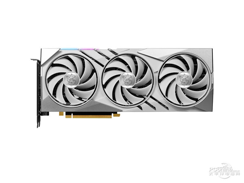 微星GeForce RTX 4070 GAMING X SLIM WHITE 12G 正面