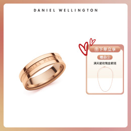 Daniel Wellington 丹尼尔惠灵顿 ELAN RING系列 中性不锈钢镀金圆形戒指 金色