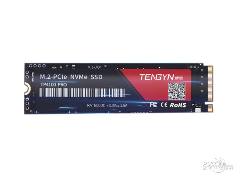 腾隐TP4100 PRO 1TB M.2 SSD 正面