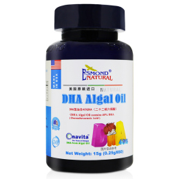 爱司盟 DHA藻油60粒 美国爱司盟 每天1-2粒 随餐食用 婴幼儿及儿童 (Esmond natural)