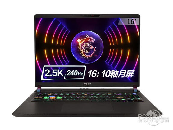 msi微星泰坦GP68HX(酷睿i9-13950HX/16GB/1TB/RTX4060/2.5K/240Hz) 前视