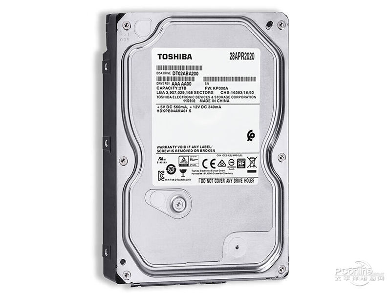 东芝监控级硬盘 2TB SATA 5400转 128M(DT02ABA200V)