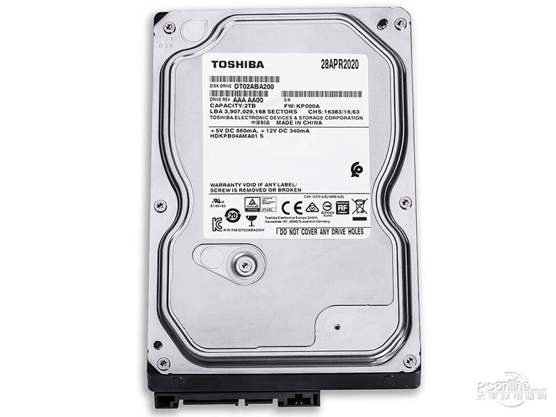 东芝监控级硬盘 2TB SATA 5400转 128M(DT02ABA200V)