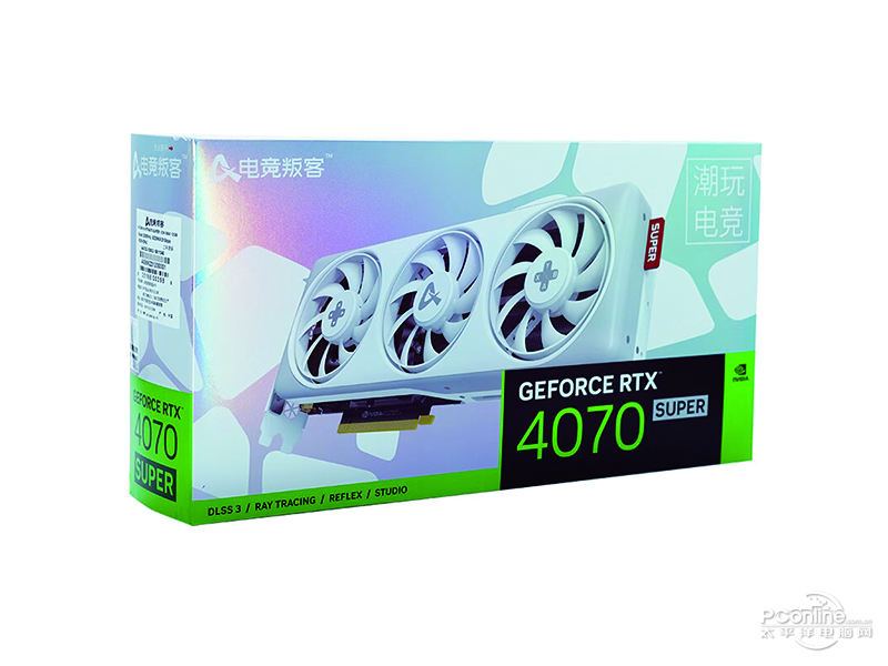 电竞叛客GEFORCE RTX 4070 SUPER X3W MAX配盒图