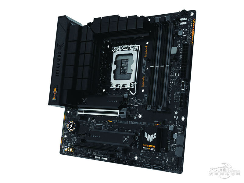 华硕TUF GAMING B760M-PLUS WIFI45度正面