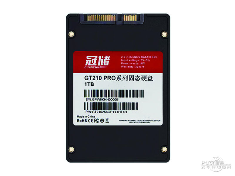 冠储GT210-PRO 1TB SATA3.0 SSD 正面