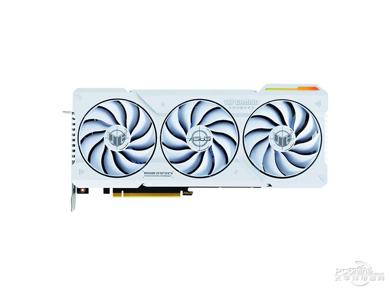 华硕TUF GeForce RTX 4070 Ti SUPER O16G WHITE GAMING正面