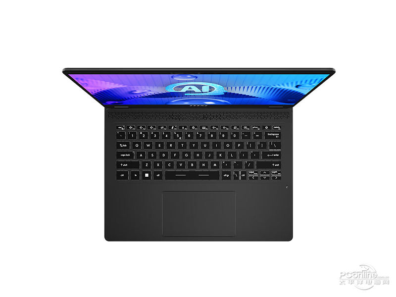 msi微星尊爵14 AI Evo 2024(酷睿Ultra 7 155H/32GB/1TB)俯视