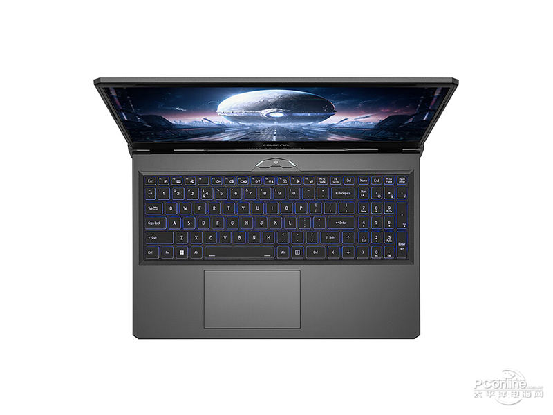 七彩虹隐星P15 2024(酷睿i5-12450H/16GB/512GB/RTX4050/144Hz)俯视