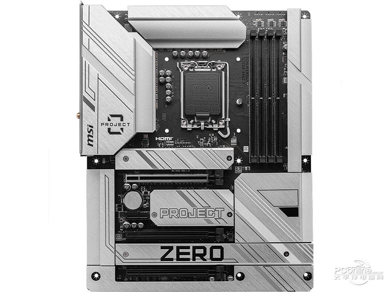 微星Z790 PROJECT ZERO WIFI DDR5 正面