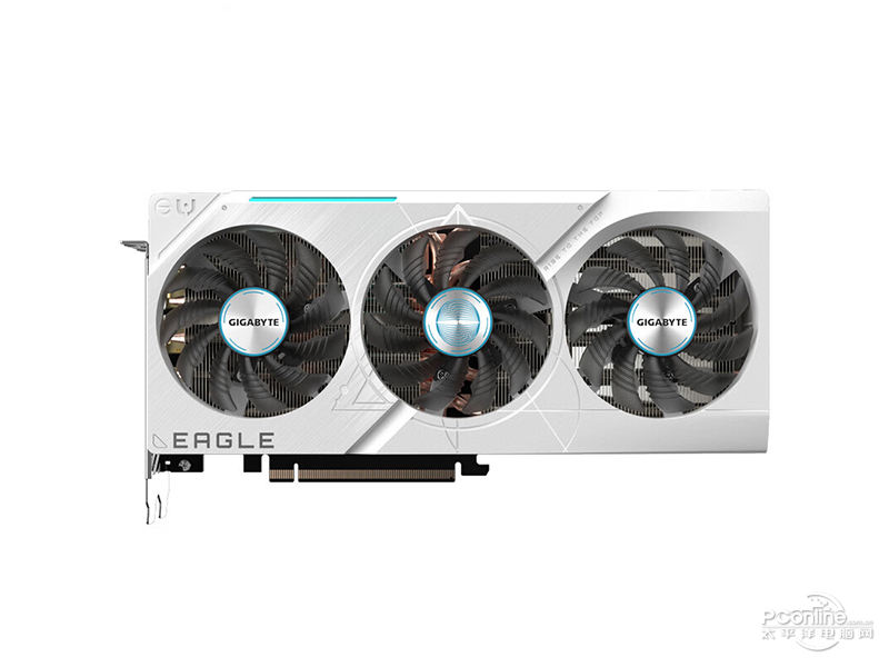 技嘉GeForce RTX 4070 Ti SUPER Eagle OC ICE 16G正面