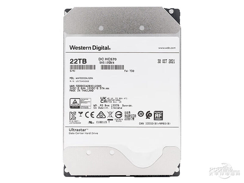 西部数据Ultrastar HC560 22TB 7200转 512MB SAS硬盘(WUH722222AL5204) 主图