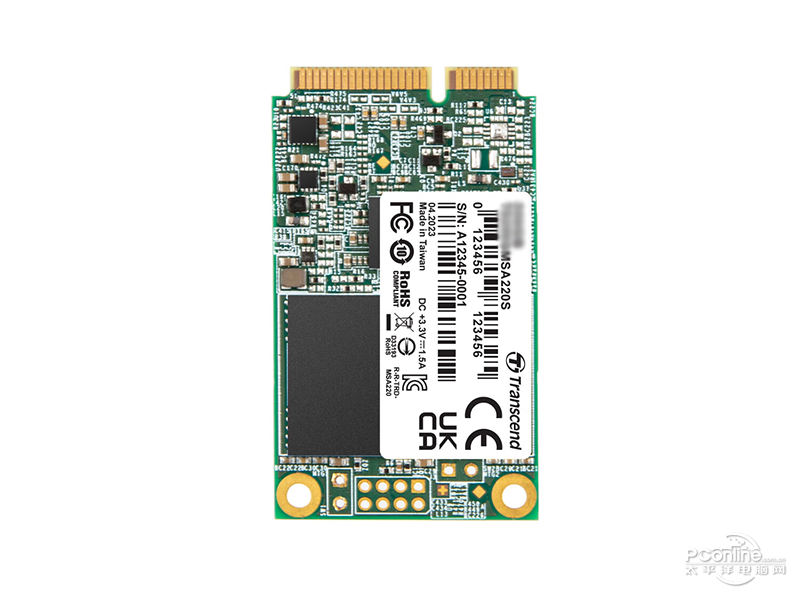 创见MSA220S 64GB mSATA SSD 正面