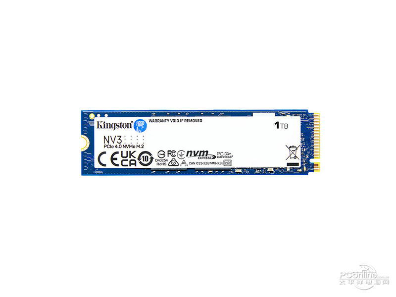 金士顿SNV3S 1TB M.2 SSD 正面