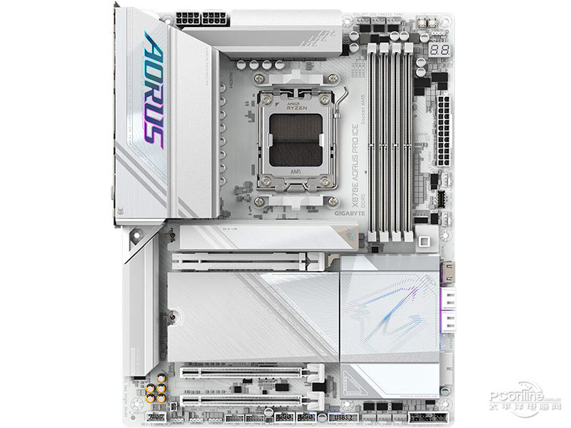 技嘉X870E AORUS PRO ICE 正面