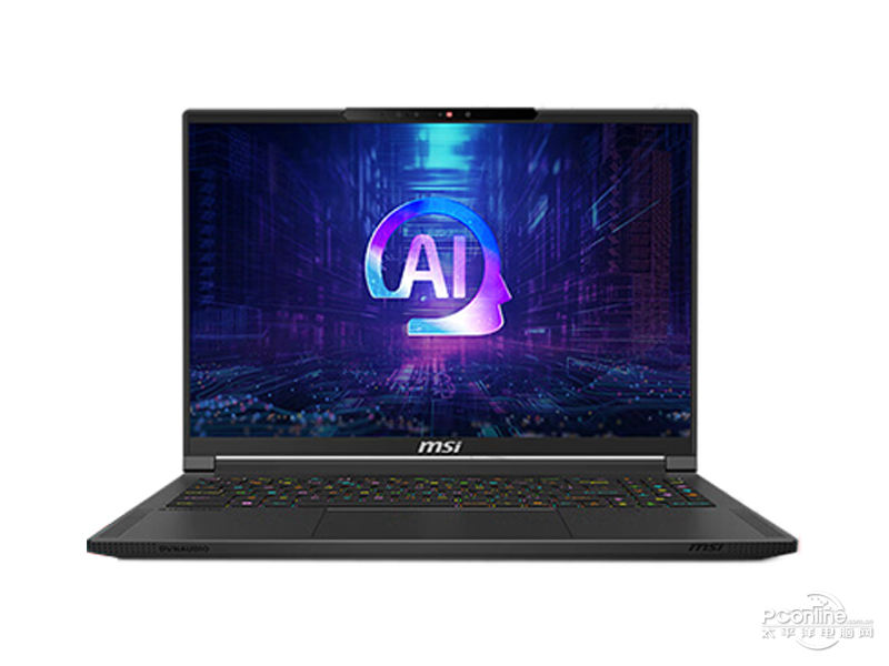 msi微星绝影16 AI+ studio 2024(锐龙AI 9 HX370/32GB/1TB/RTX4060/2.5K/240Hz) 前视