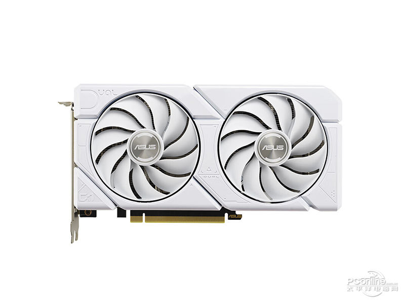 华硕DUAL GeForce RTX 4060 O8G EVO WHITE 正面