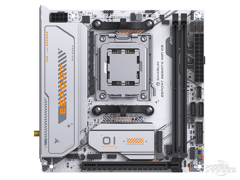 铭瑄MMS-eSport B650ITX WIFI ICE 正面