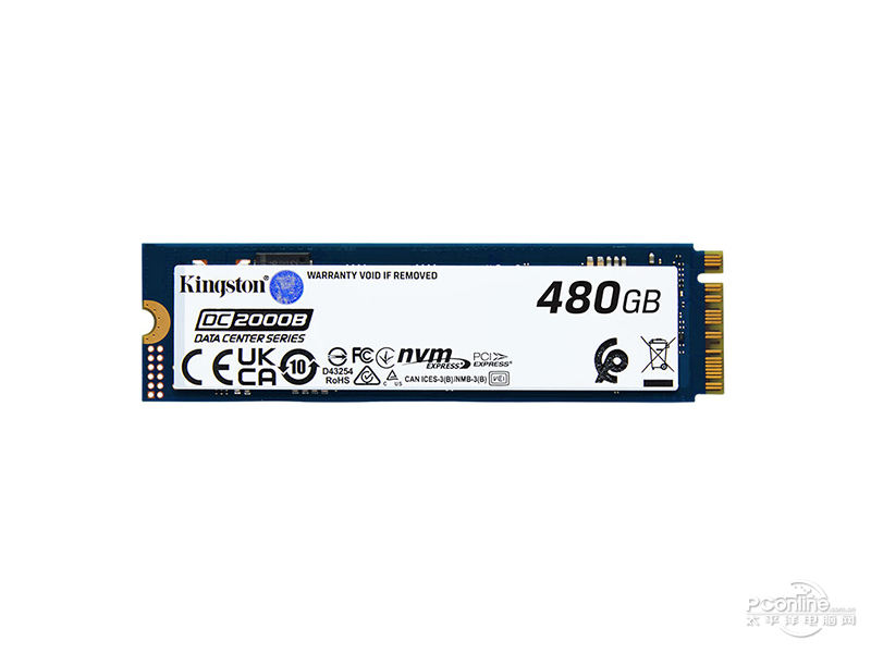 金士顿DC2000 480GB M.2 SSD 正面