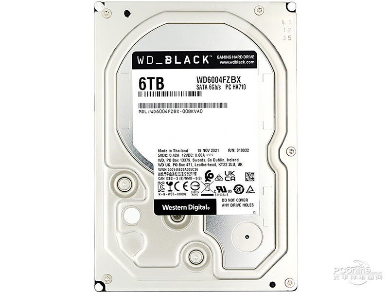 西部数据黑盘 8TB 7200转 256MB SATA硬盘(WD6004FZBX) 主图