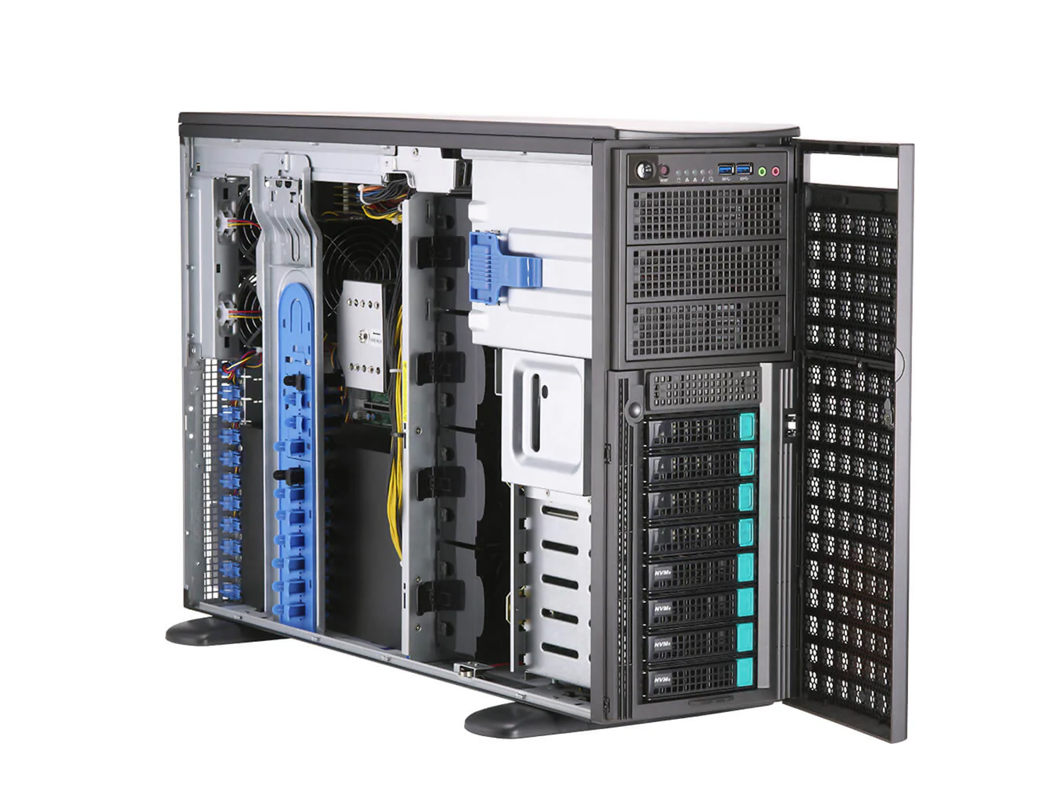 оXinServer XT7430SʽAI(Intel Xeon 8352V2/512GB/1.92TB2+16TB4/ RTX A6000 48GB4/2200W2)ͼ