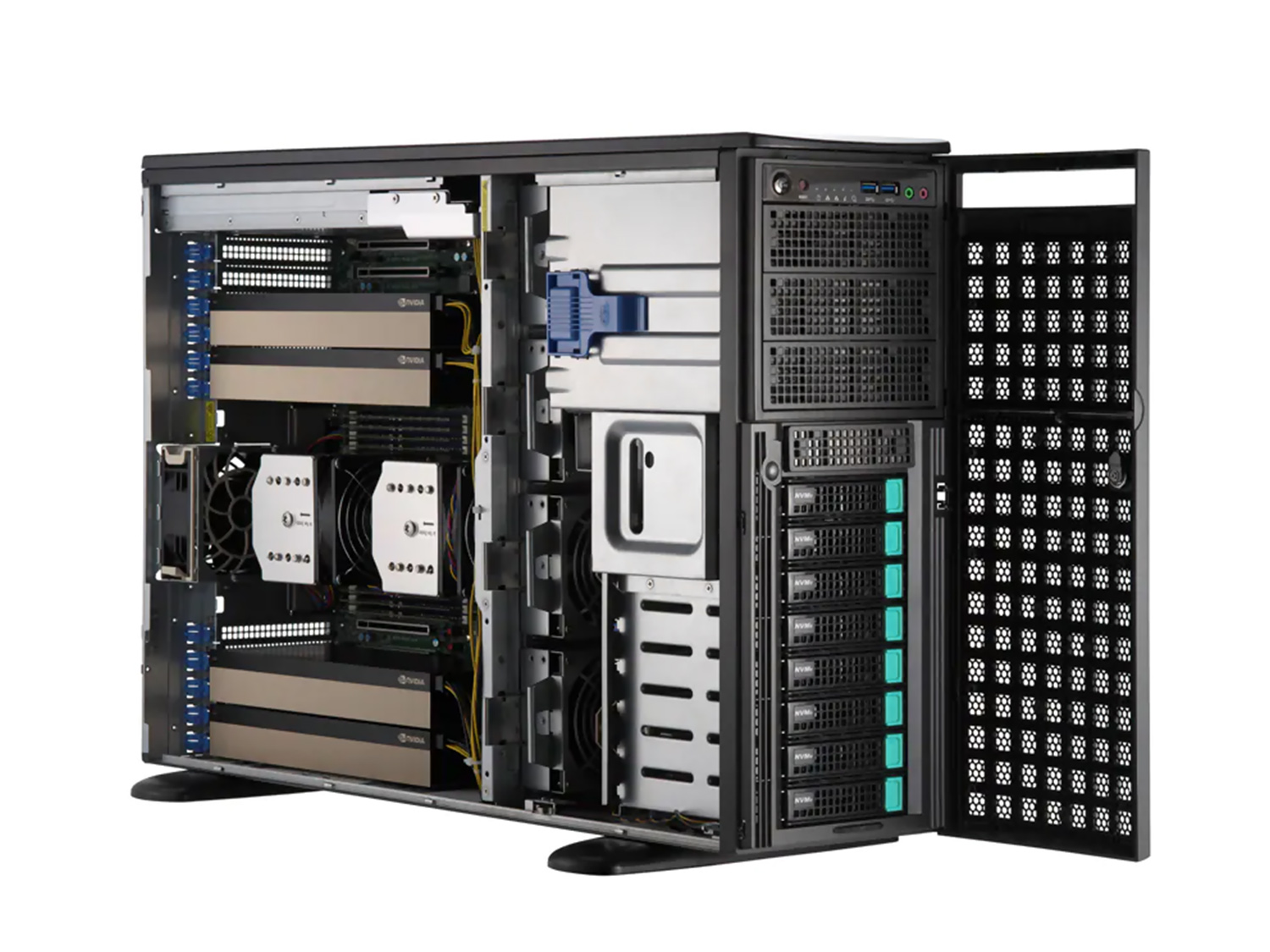 оXinServer XT7450SʽAI(Intel Xeon 8558P2/512GB/1.92TB2+16TB3/NVIDIA L40 48GB2/2600W2)ͼ